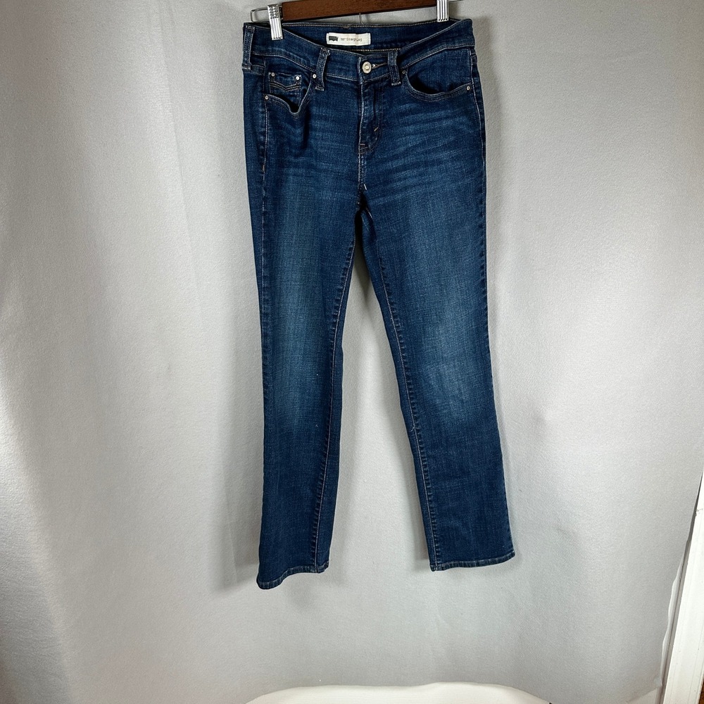 Y2K Levi's 505 Straight Leg Jeans Women's 30 Dark Wash Button Flap Pocket